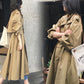 Fashion slim long outerwear autumn long-sleeved trench coat     S123