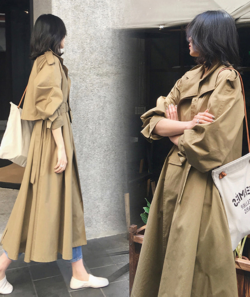 Fashion slim long outerwear autumn long-sleeved trench coat     S123