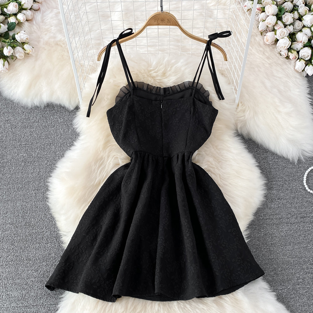 Black A line short dress fashion dress    S333