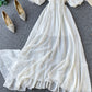 Simple white A line dress fashion girl dress   S115