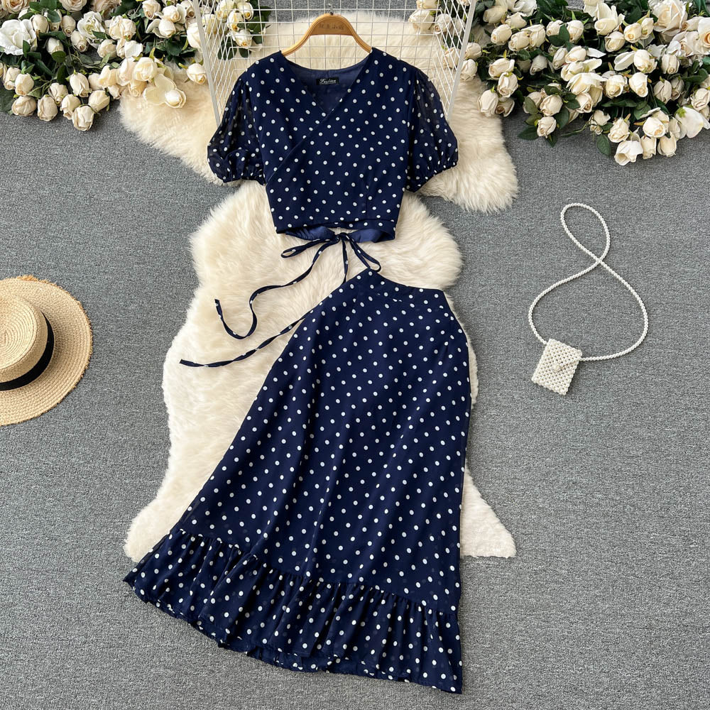 Cute A line two pieces dress fashion dress    S339