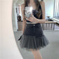 Cute denim patchwork skirt A line skirt    S354