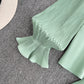 Cute two pieces dress green A line fashion dress      S168