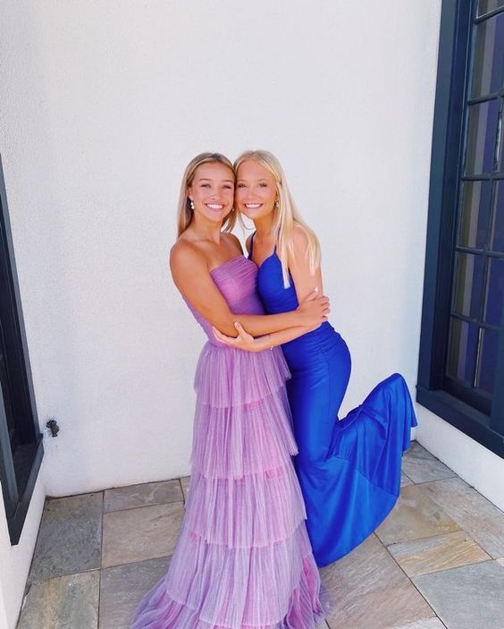 Long Purple Prom Dresses Formal Evening Dresses    S2475