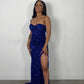 Charming Mermaid Royal Blue Sequins Prom Dress    S2466