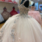 A-line Tulle Ball Gown Puffy Sweet 16 Dress 3D Flowers Birthday Dress    S2332
