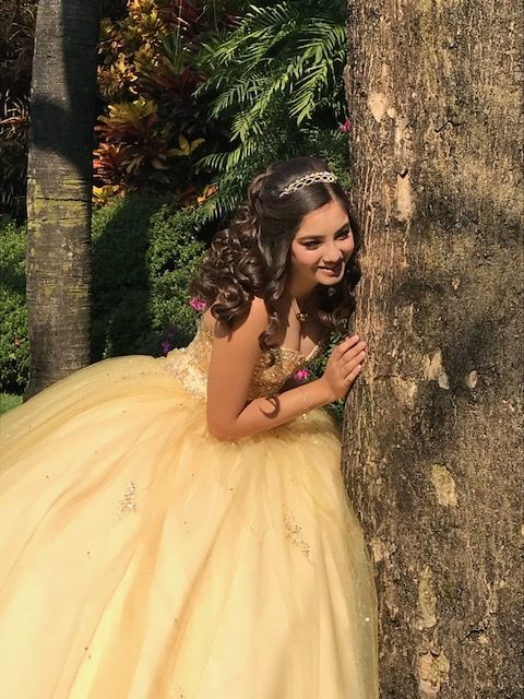 Yellow Ball Gown Prom Dresses Evening Gowns Formal Dress     S2367