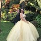 Yellow Ball Gown Prom Dresses Evening Gowns Formal Dress     S2367