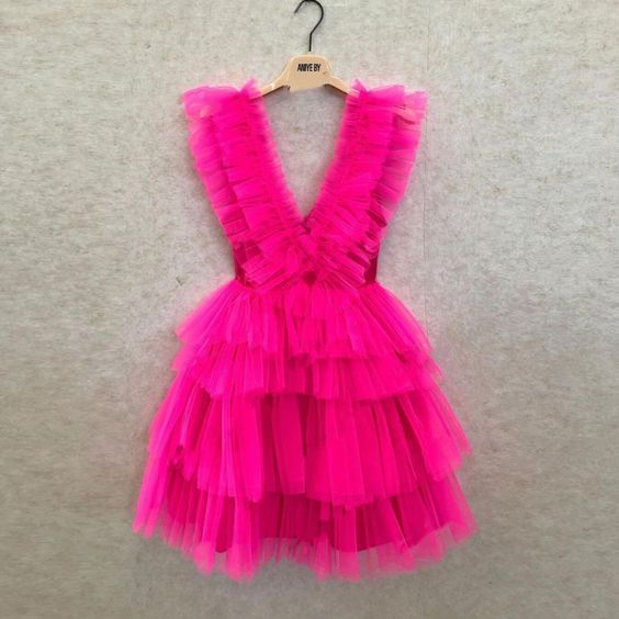 Custom Made Tulle Short Prom Party Dress       S954