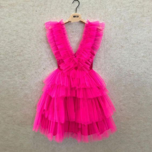 Custom Made Tulle Short Prom Party Dress       S954