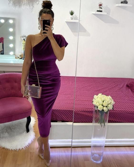 Purple evening dress , women fashion dresses, prom gown      S1216