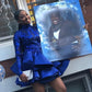 Royal Blue Dress Short Hoco Dress Sexy Party Homecoming Dresses        S1399