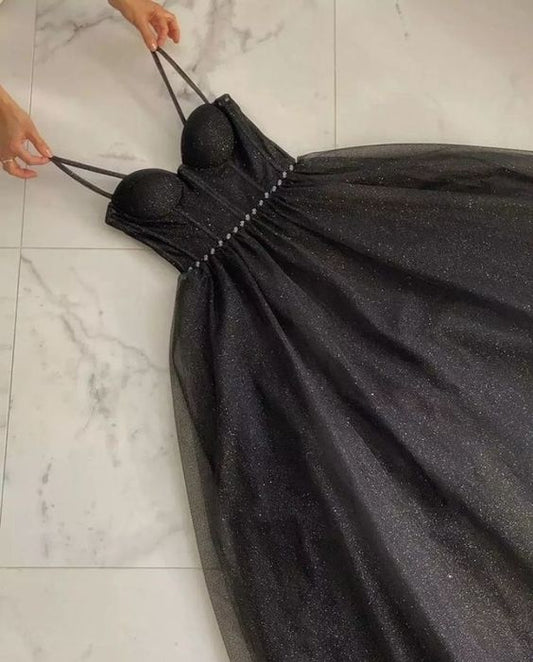 Black Gown Long Dresses Unique Prom Dress S2041