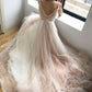Simple Informal Wedding Dress,V-back Boho Wedding Dress,Blush Wedding Dress    S2114