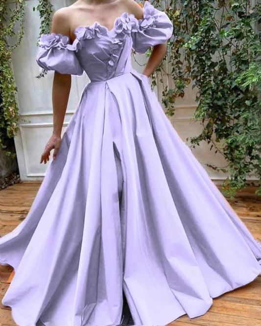 Custom Made Lilac Prom Dress,Long Floor Length Party Dress,High Quality Evening Dresses  S1885