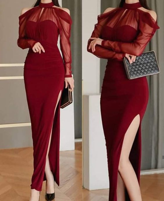 Red Long Prom Dresses Formal Evening Dresses       S2226