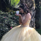 Yellow Ball Gown Prom Dresses Evening Gowns Formal Dress     S2367