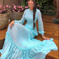 Chiffon Long Sleeves Prom Dresses       S690