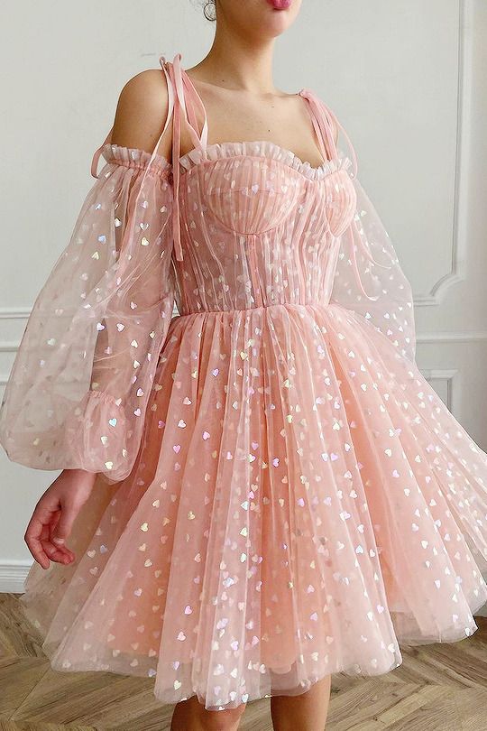 Pink Short Prom Dress     S1090