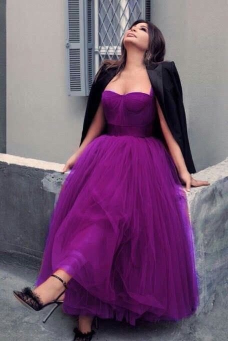 Purple Long Prom Dresses Evening Gown     S2091