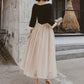 Long sleeve prom dress ,elegant midi dress, black and champagne party dress with sequin     S769
