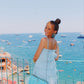Blue Mini dress Short Prom Party Dress       S967