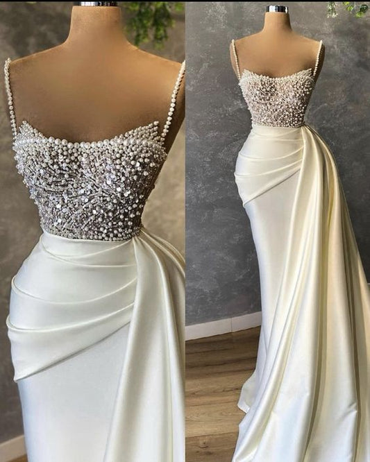 Ivory Sexy Mermaid Prom Dresses     S1670