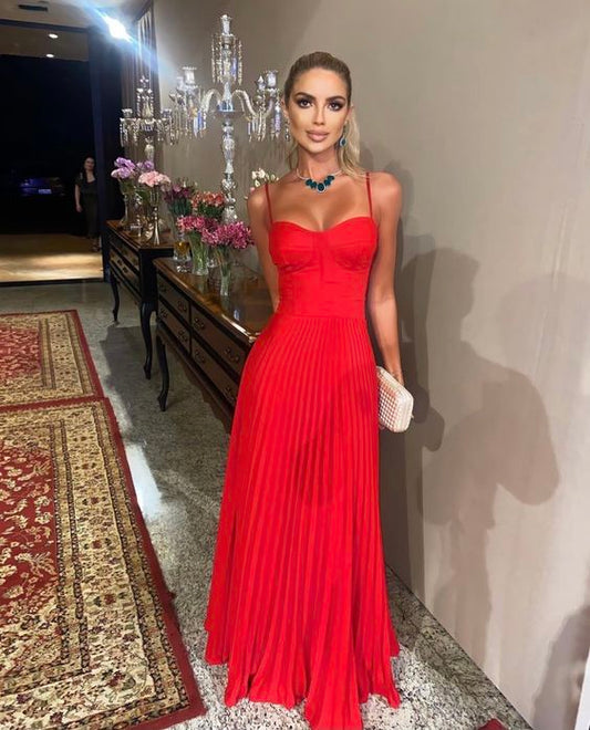 Red Long Prom dress, Evening dresses, reception dress     S978