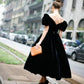 Black Prom Dress, Black Evening Dress     S2190