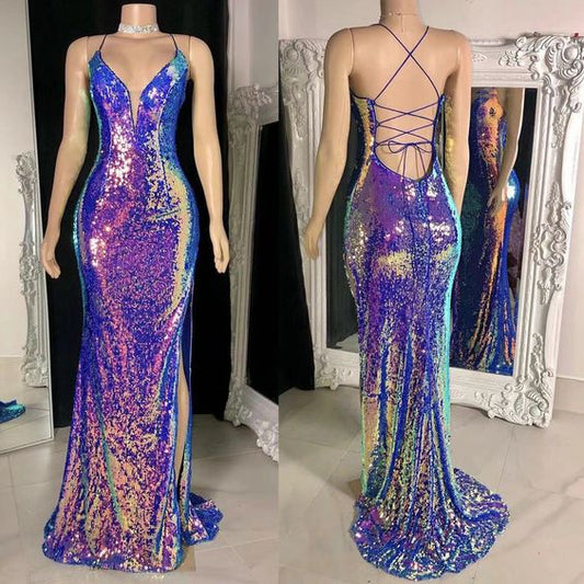 Shinning prom dresses, sequins prom dresses, sparkly evening dresses, mermaid prom dresses      S1410