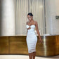 White Prom Dress Charming Evening Dress    S1716