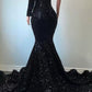 black prom dress Mermaid Long Prom Evening Dresses      S2183