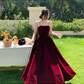 Red Spaghetti Straps Dress Women Prom Dress       S1940