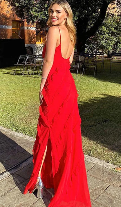 Cocktail Dress Red Party Dress Wedding Guest Dress Prom Homecoming Dress      S2260