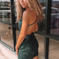 Sequin Short Homecoming Dress Mini Cocktail Dresses    S2344