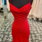 Mermaid Long Red Prom Dress    S2179