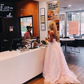 Pink Tulle Spaghetti Straps Sweet 16 Prom Dress, Floor Length Tulle Formal Dress    S863