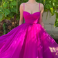 Fuchsia Tulle Gown Prom Dresses Evening Gown     S2093