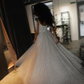 A-Line Wedding Dresses Tulle Sequined Sexy Sparkle & Shine Prom Dresses     S1296