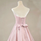 SIMPLE PINK LONG PROM DRESS, PINK FORMAL WEDDING PARTY DRESS     S1348