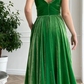 Green V-neck velvet short prom dress homecoming dress      S837