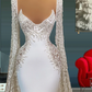 White evening dresses long elegant modest formal dress Prom Dress    S1662