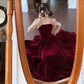 Red Spaghetti Straps Dress Women Prom Dress       S1940