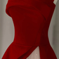 A LINE BURGUNDY SATIN LONG PROM DRESS, BURGUNDY FORMAL DRESS  S1346