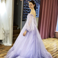 A-Line Tulle Sweetheart Long Sleeves Long Prom Dress With Lace, Evening Dress    S1233