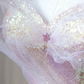 PINK A-LINE TULLE SEQUIN LONG PROM DRESSES, PINK FORMAL GRADUATION DRESS    S1364