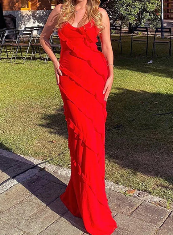 Cocktail Dress Red Party Dress Wedding Guest Dress Prom Homecoming Dress      S2260