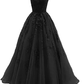 Burnt orange spaghetti strap prom dress, long tulle lace appliquéd women's party dress    S2032
