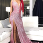 Sequins Pink Prom Dresses    S2473
