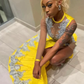 black girl yellow lace evening dresses,silver lace prom dresses, sexy evening dresses     S2488